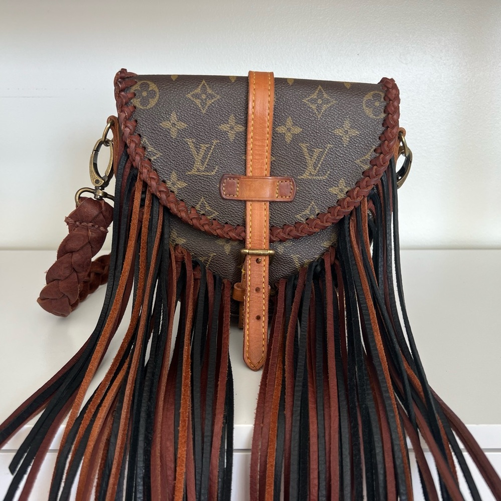 Revamped LV Multicolor Fringe Crossbody Bag